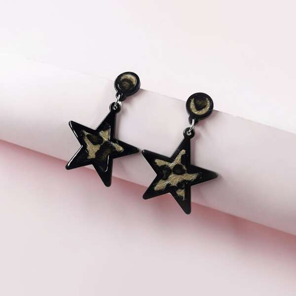 

Star Drop Earrings, Multicolor