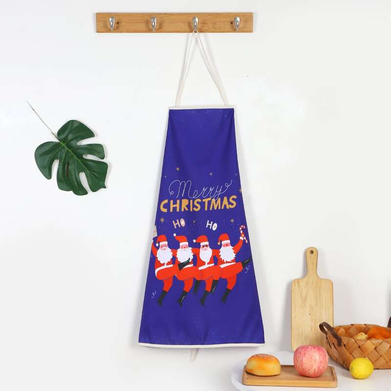 

Santa Claus Print Apron, Multicolor