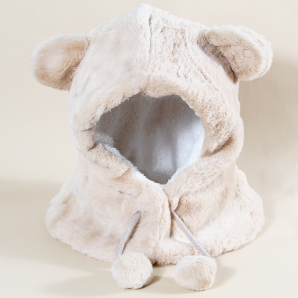 

Plush Warm Hat, Beige