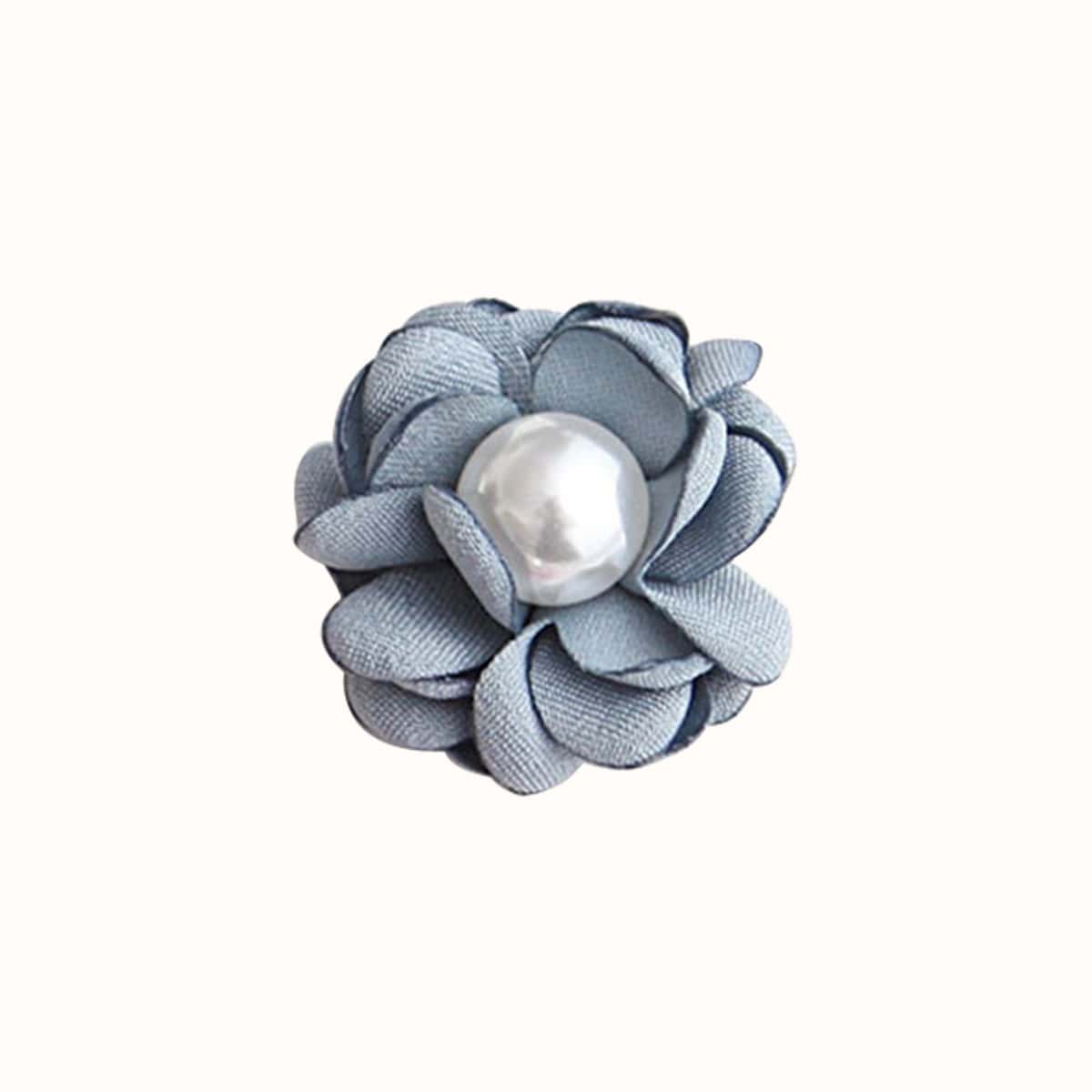 

Faux Pearl Decor 3D Flower Stand-Out Phone Holder, Blue