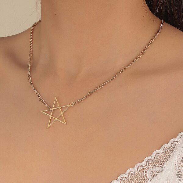 

Star Decor Necklace, Gold
