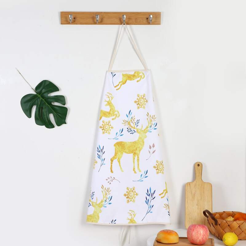 

Elk Print Apron, Multicolor