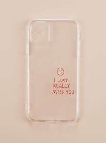 Funda compatible con iphone con letra - transparente - Ver 4