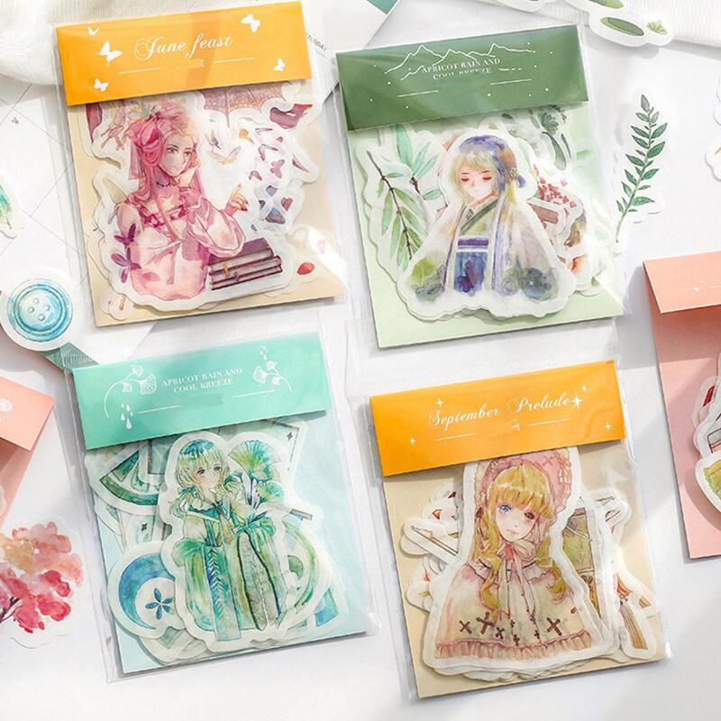 

40pcs Cartoon Girl Print Random Sticker, Multicolor
