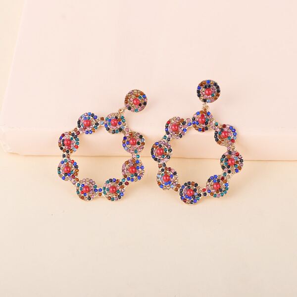 

Rhinestone Decor Drop Earrings, Multicolor