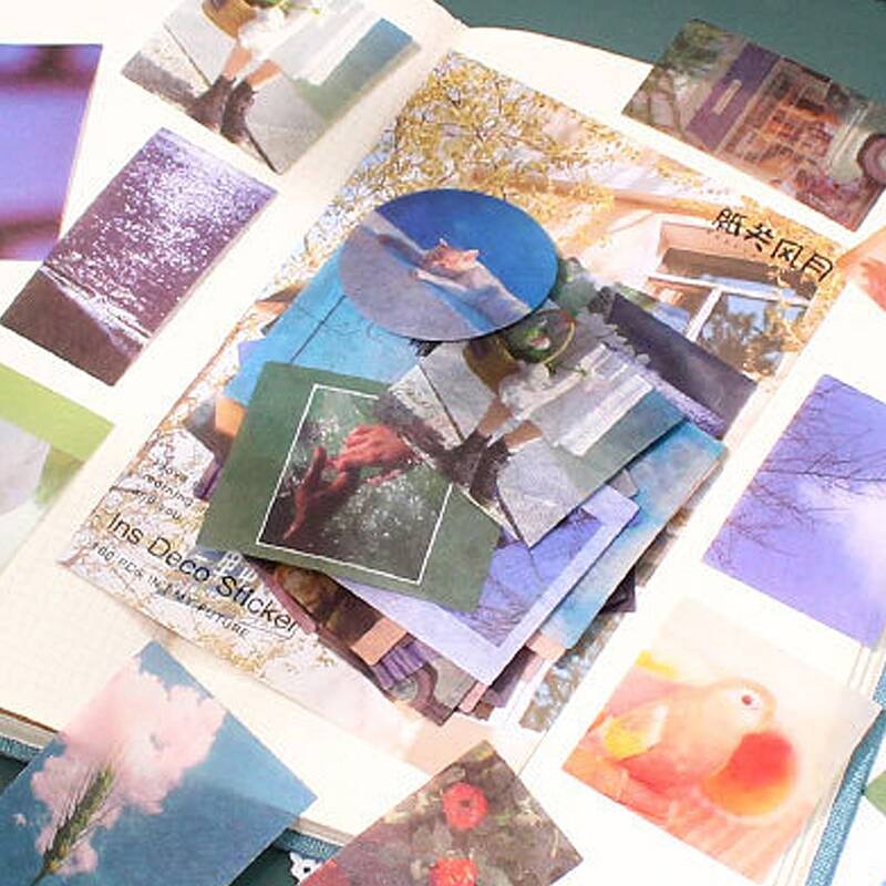 

100pcs Landscape Print Random Sticker, Multicolor
