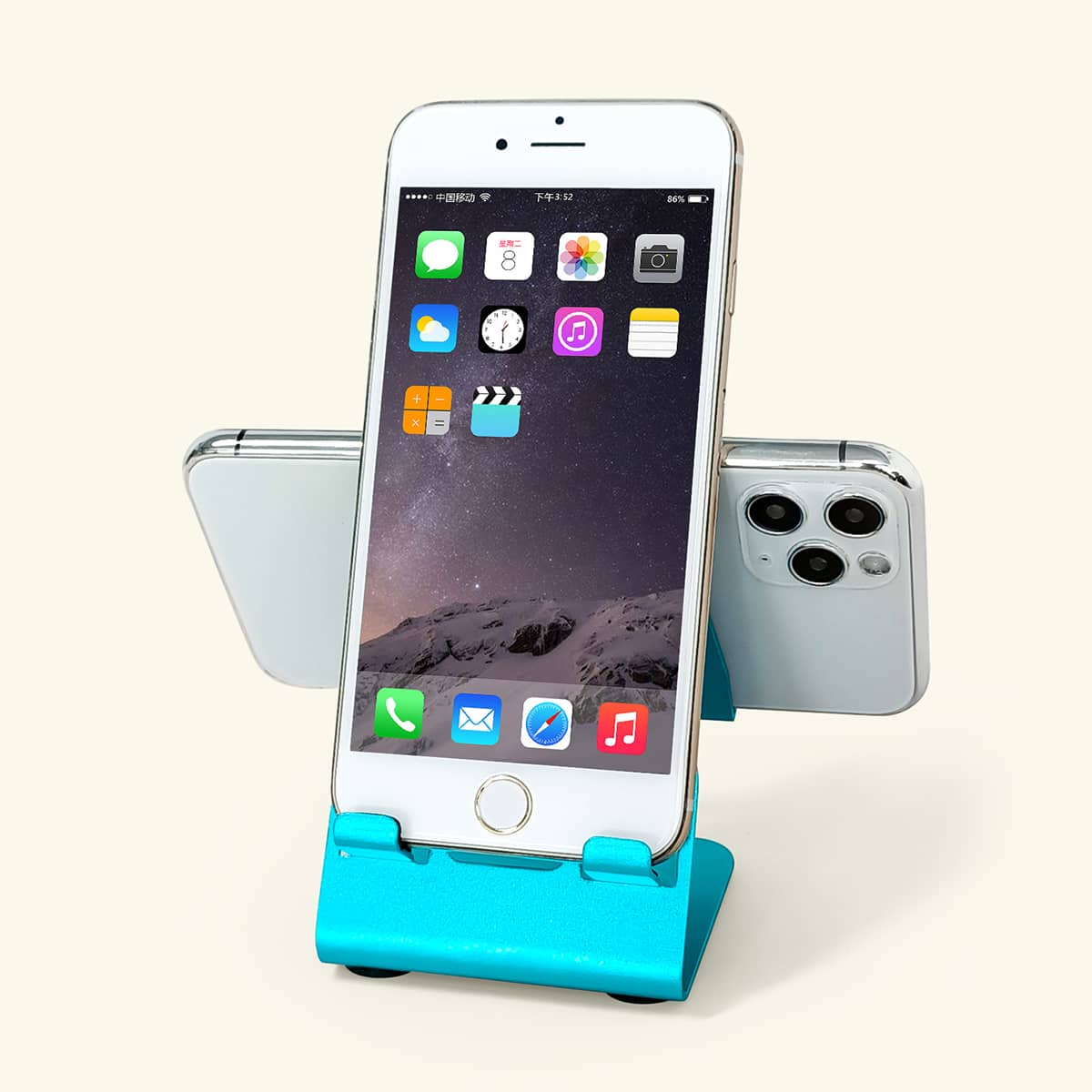 

Solid Desktop Phone Holder, Blue