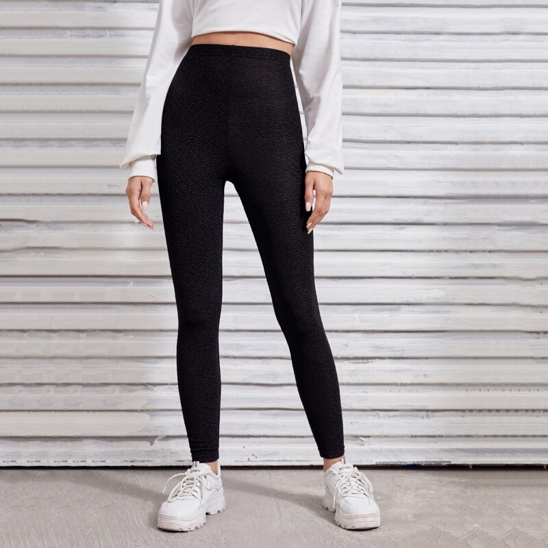 

High Waist Leggings, Black