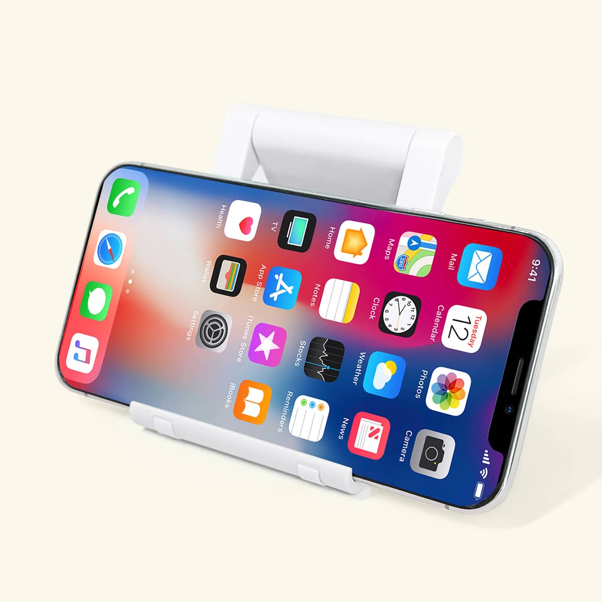 

Adjustable Desktop Phone Holder, White