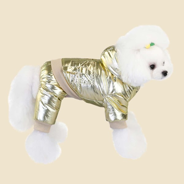 

Metallic Dog Jumpsuit, Gold