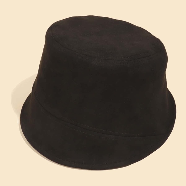 

Suede Bucket Hat, Black