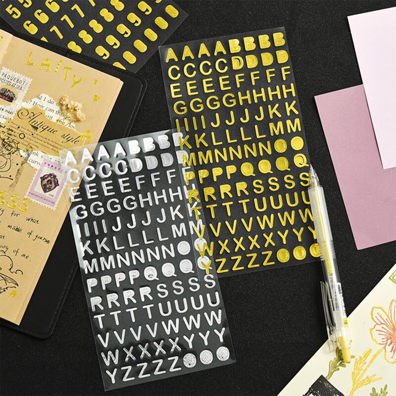 

2sheets English Alphabet Sticker Set, Multicolor