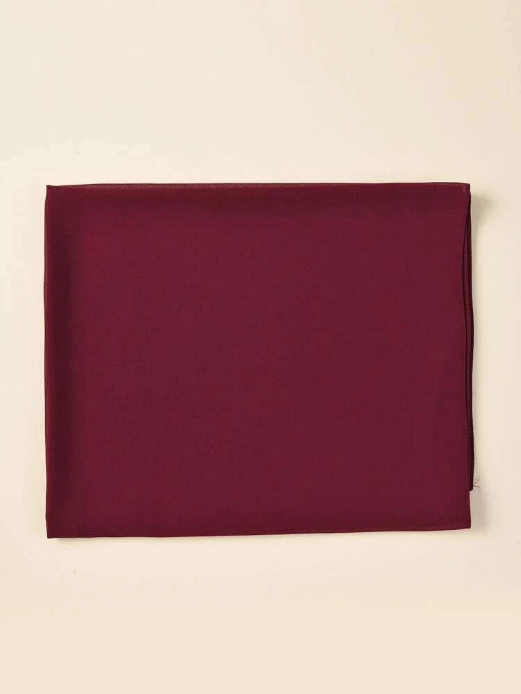 1pc Ladies' Solid Color Hijab Faux Pearl & Chiffon Headscarf, Suitable For Daily Casual Wear Bandana,Hair Band,Head Band Ideal For Dressing Up Your Look Winter Fall Abaya Accessories
