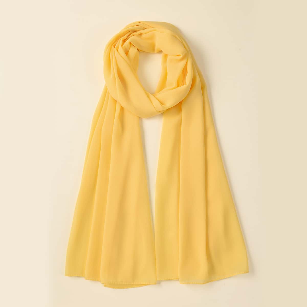 

Plain Chiffon Scarf, Yellow