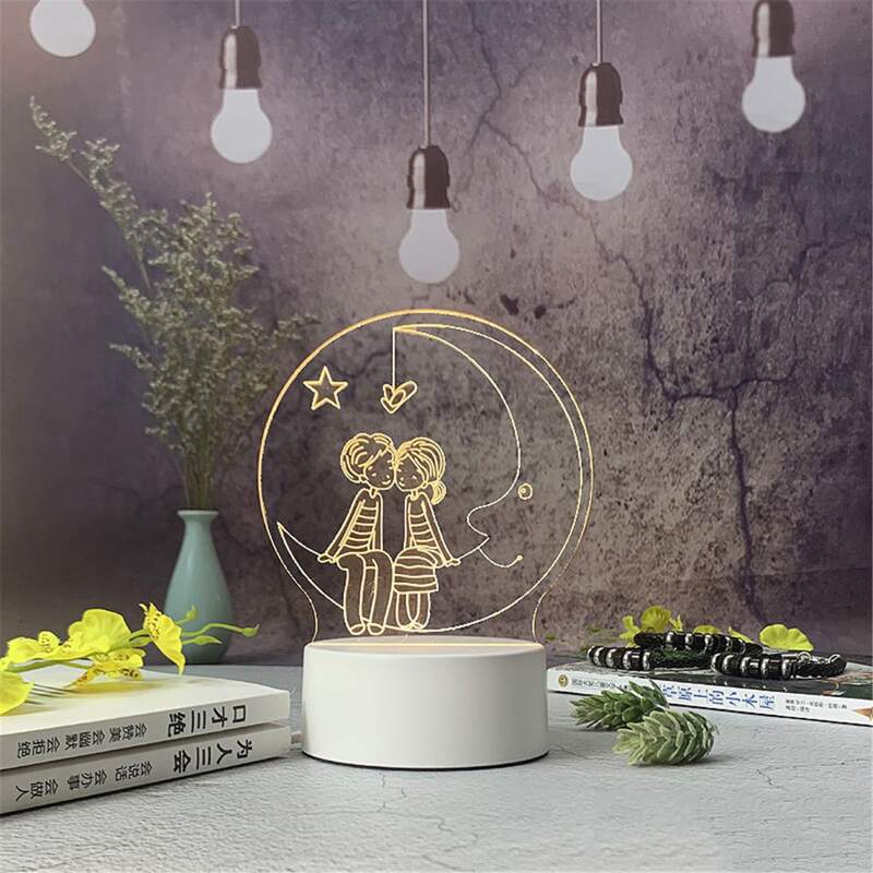 

Couple Print Night Light, Yellow