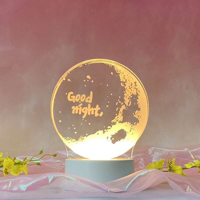 

Slogan Graphic Night Light, Yellow