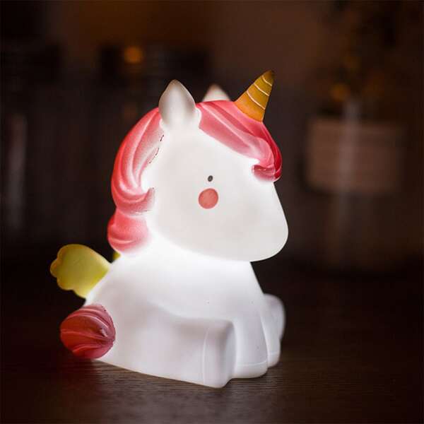 

1pc Cartoon Unicorn Shaped Night Light, Multicolor