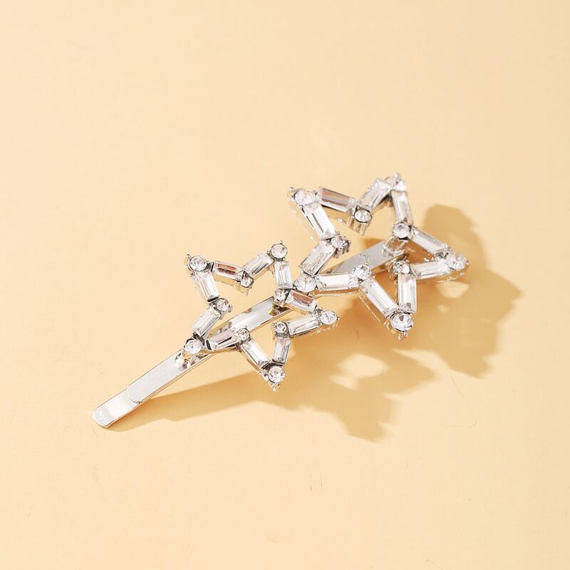 

Rhinestone Star Hair Clip, Silver