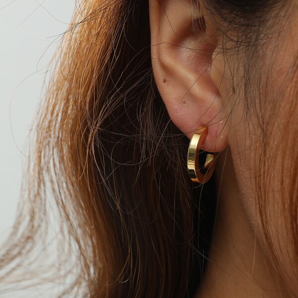 

Simple Cuff Hoop Earrings, Gold