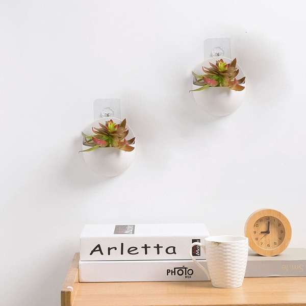 

1pc Wall Hanging Hydroponic Plant Pot, White