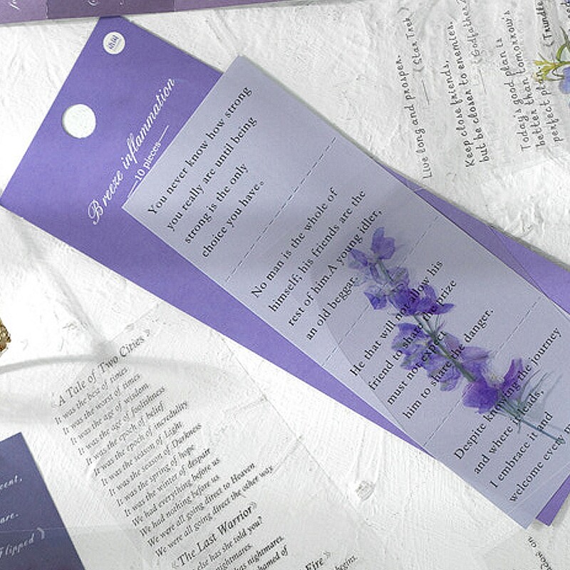

10pcs Slogan Graphic Random Memo Paper & Sticker Set, Multicolor
