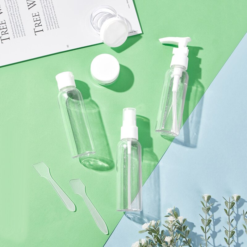 

7pcs Portable Travel Bottle Set, Clear