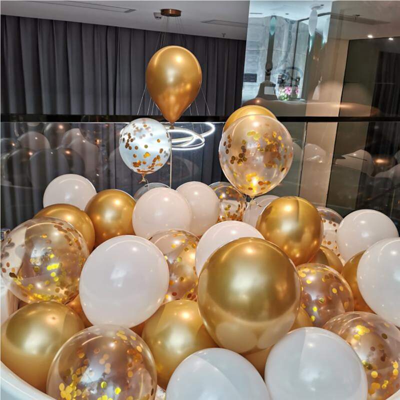 

15pcs Random Confetti Decorative Balloon Set, Multicolor