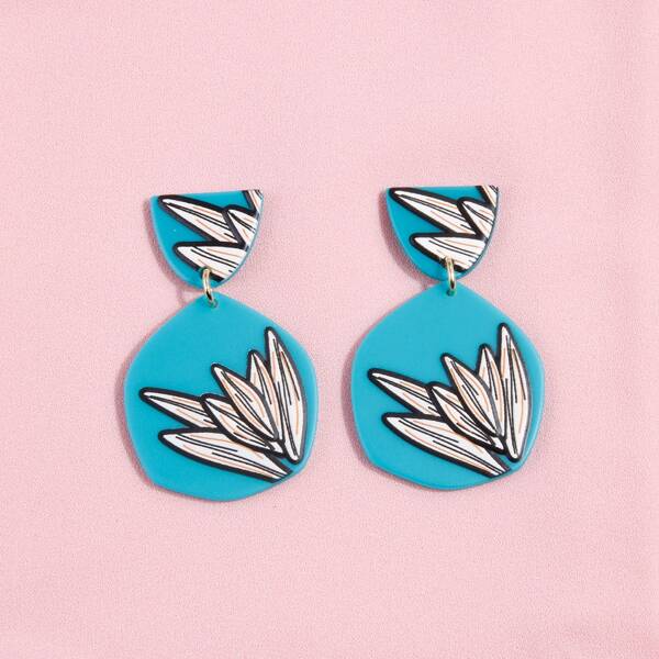 

Irregular Acrylic Earrings, Multicolor