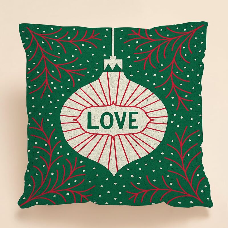 

Letter Graphic Cushion Cover Without Filler, Green