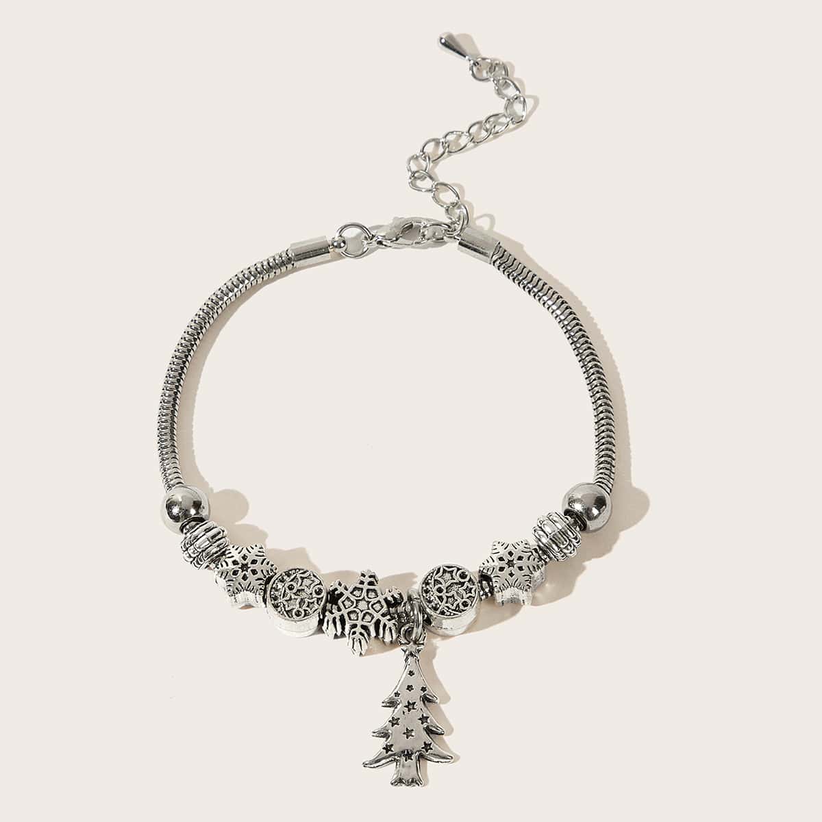 Christmas Tree Bracelet, Silver