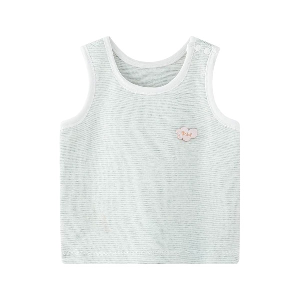 

Baby Boy Letter Patched Tank Top, Mint green
