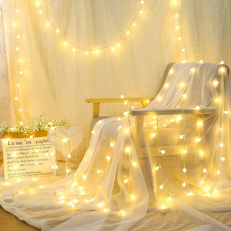 

10pcs Bulb Decoration String Light, Yellow