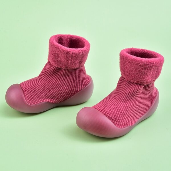 

Toddler Girls Ribbed High Top Sock Sneakers, Pink