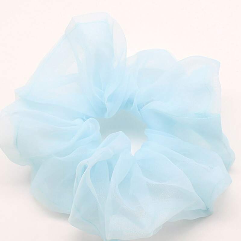 

Solid Mesh Scrunchie, Baby blue