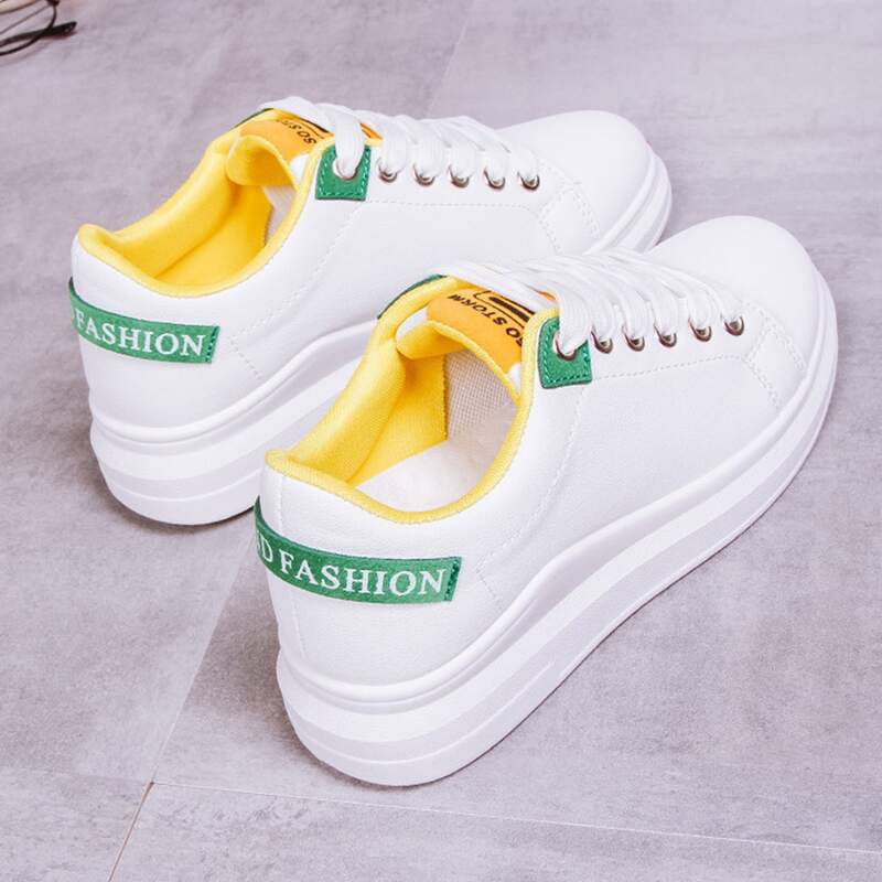 

Lace-up Front Skate Sneakers, White