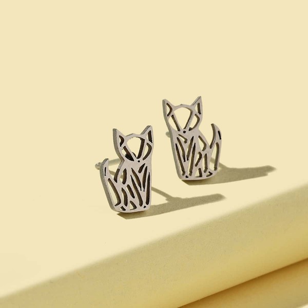 

Stainless Steel Animal Stud Earrings, Silver