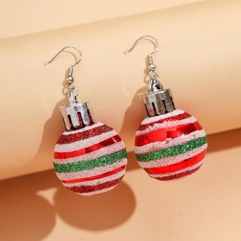 

Christmas Bulb Shaped Drop Earrings, Multicolor