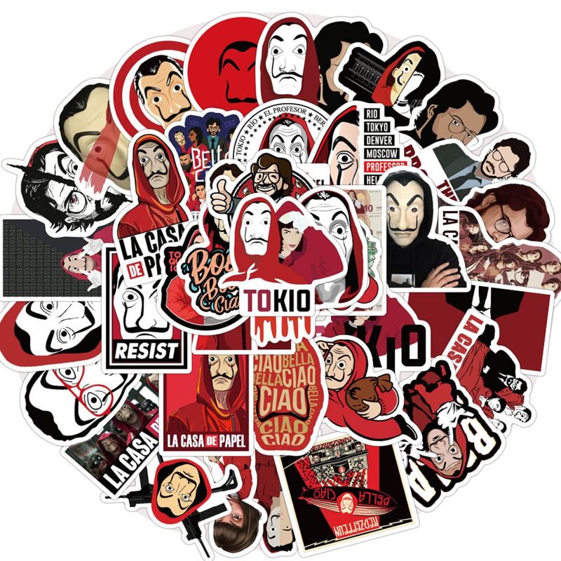 

50pcs Figure Graphic Sticker, Multicolor