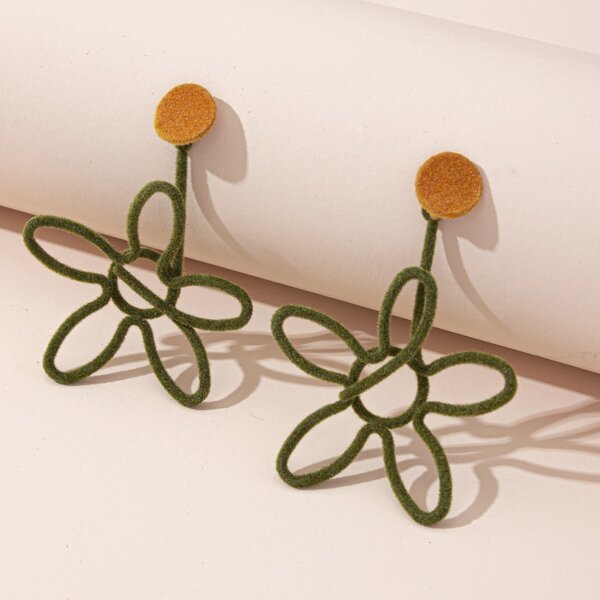 

Flower Drop Earrings, Multicolor