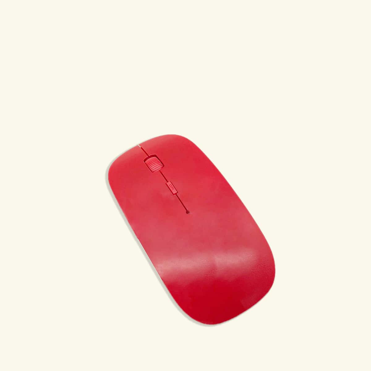 

1pc Solid Wireless Mouse, Red