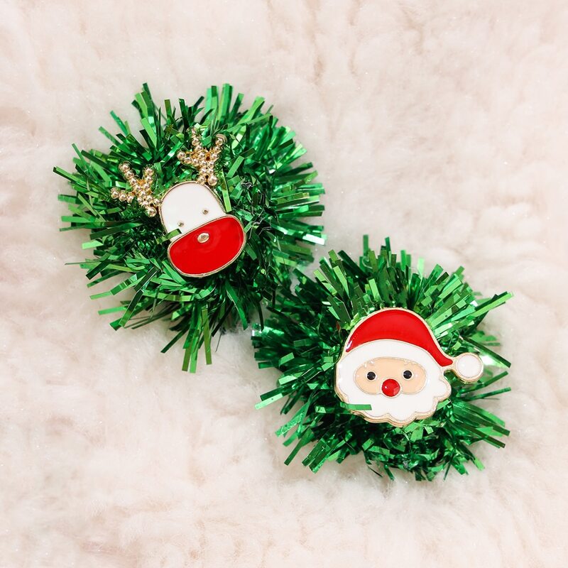 

Christmas Design Stud Earrings, Green