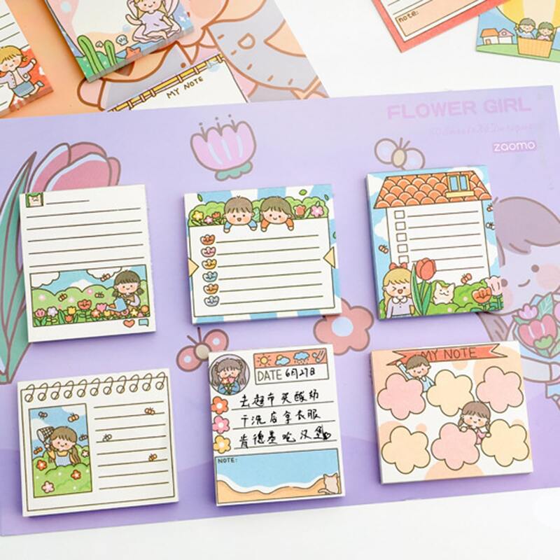 

1pack Random Cartoon Sticky Note, Multicolor