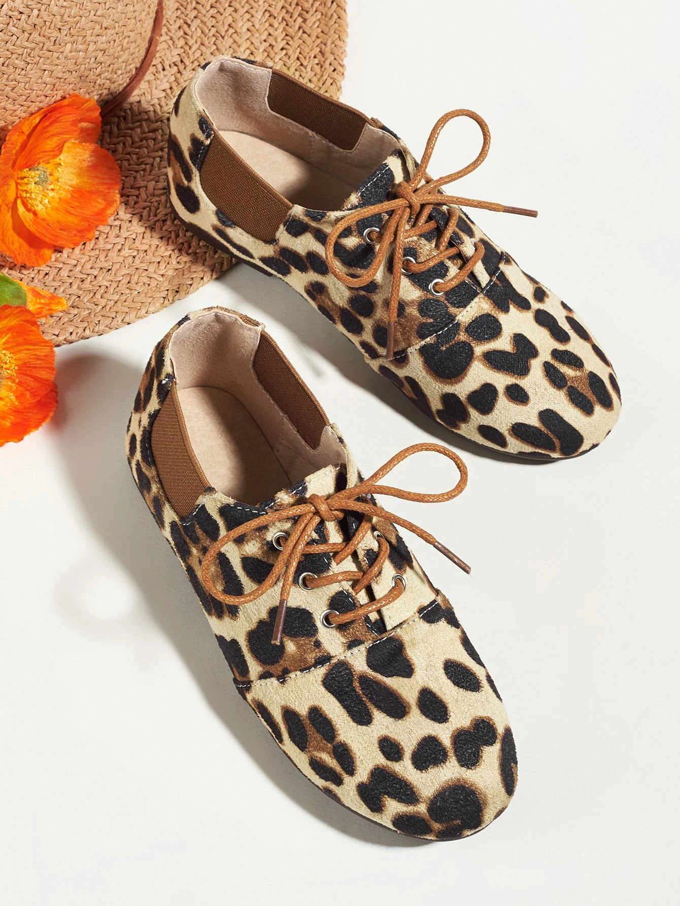 girls leopard flats