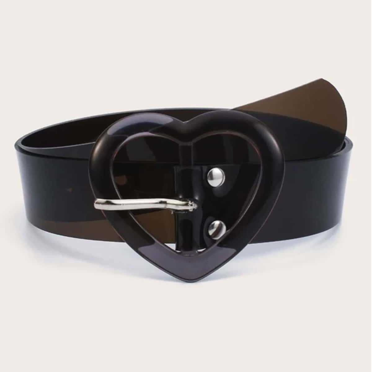 Heart Buckle Belt, Black