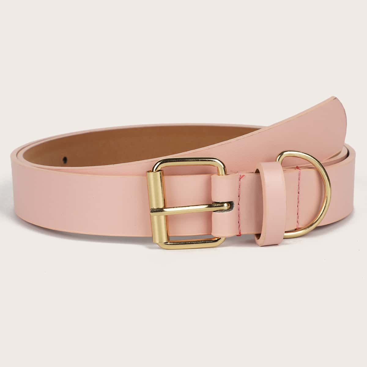 

Square Buckle Belt, Pastel baby pink
