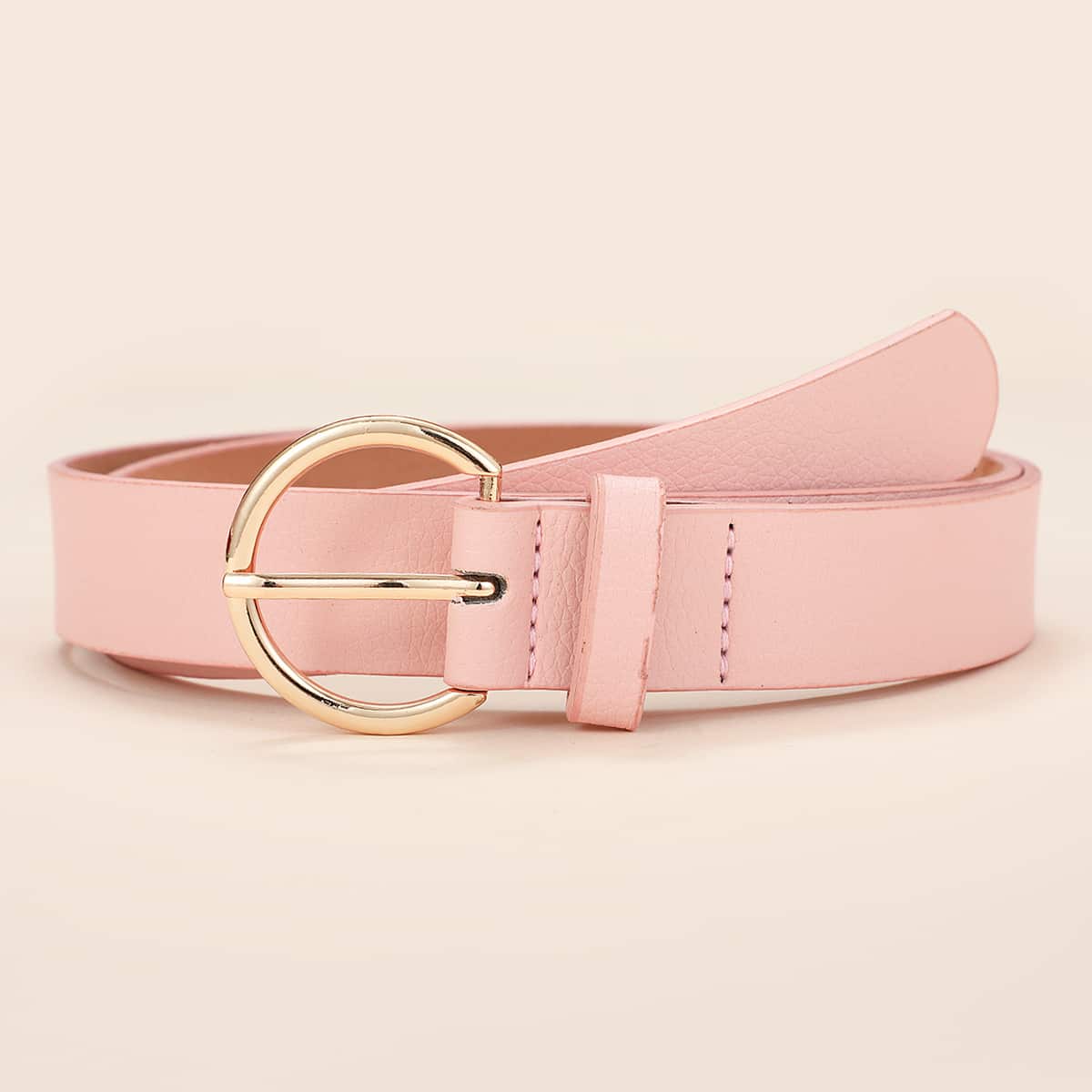 

Ring Buckle Belt, Pastel baby pink