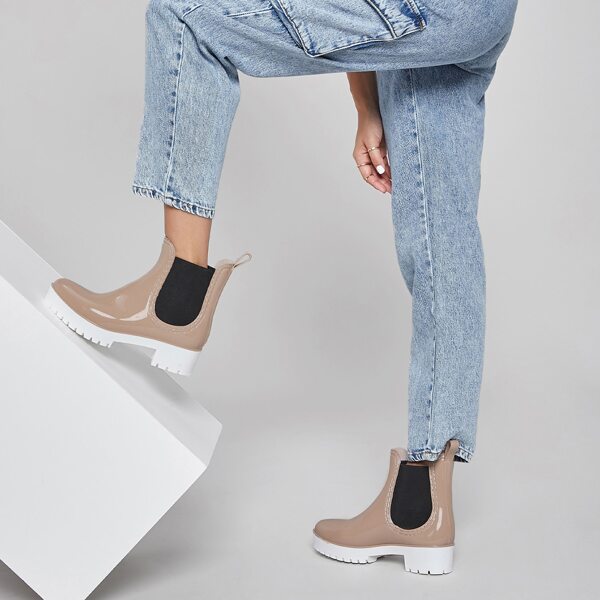 

Jelly Slip-On Chelsea Rainboots, Khaki