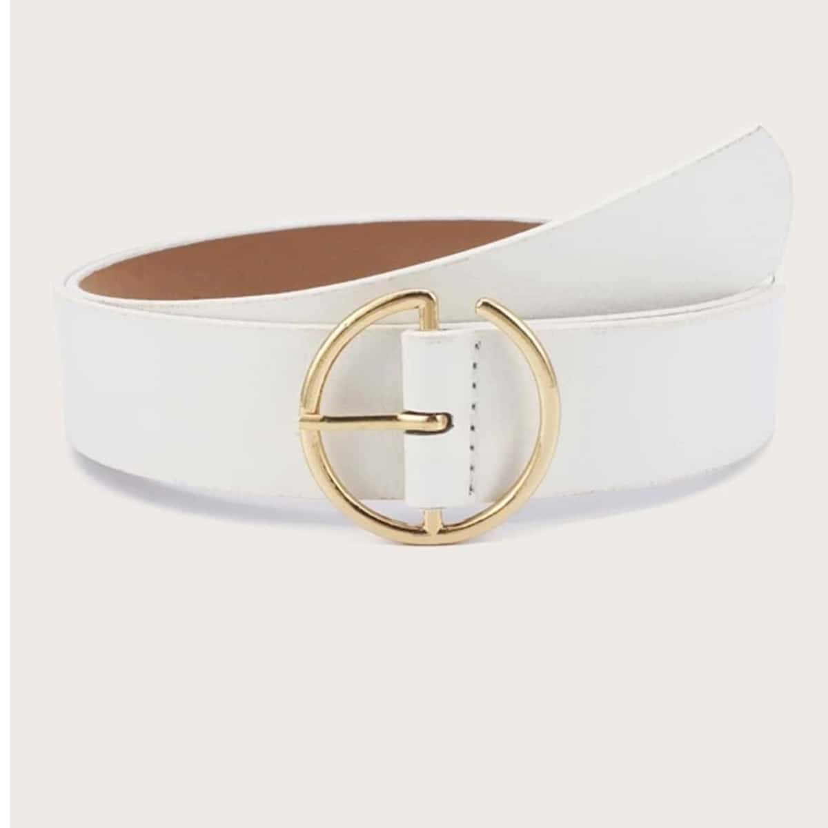 

Ring Buckle Belt, White