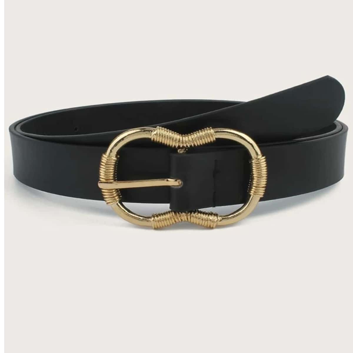 

Geo Buckle Belt, Black