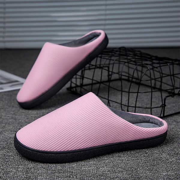 

Simple Wide Fit Slippers, Pink